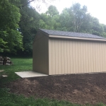 Brookfield Wi Gable with extra storage slab behind the shed